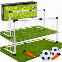 Vaikiškų futbolo vartų rinkinys su 2 kamuoliais ir pompa