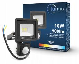 LED prožektorius 10W, 900 lm, su judesio ir sutemų jutikliu, IP65