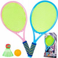 Badmintono ir teniso rinkinys vaikams su raketėmis, plunksnine ir kamuoliuku