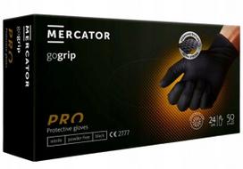 Nitrilinės pirštinės Mercator GoGrip, juodos, L dydis