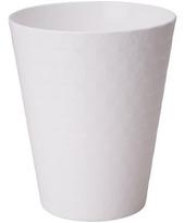 Vazonas orchidėjoms DIAMOND, 12,7 cm, blizgus baltas, plastikas