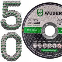 Metalo pjovimo diskų rinkinys STRONG 50 vnt., 125x1,0 mm, skirtas kampiniam šlifuokliui