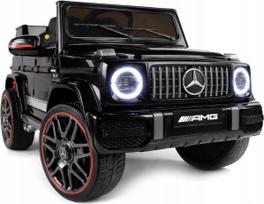 Vaikiškas elektromobilis MERCEDES G63 4x4, odinės sėdynės, EVA ratai, 180W, 12V 9Ah, LED žibintai, pultelis