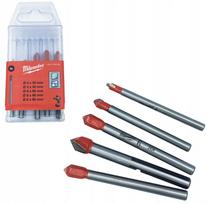 Grąžtų rinkinys stiklui ir keraminėms plytelėms Milwaukee 4932479948, 5 vnt., 4–8 mm