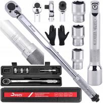 Veržliarakštis su dinamometru 1/2", 28–210 Nm, CrMO ir CrV, 3 galvutės 17/19/21 mm, ±4%
