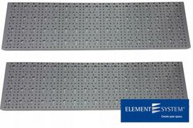 Perforuota metalinė įrankių lenta Element System, 80x40 cm, sidabrinė