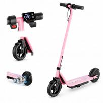 Vaikiškas elektrinis paspirtukas, 250 W, 14 km/val., 16 km, 6,5" pilnos padangos, iki 70 kg, rožinis