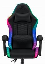 Žaidimų kėdė Hell's Chair HC-1000, juoda, su RGB LED, pasukama