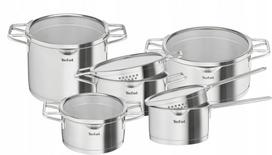 Puodų rinkinys TEFAL Nordica, nerūdijantis plienas, 10 dalių, tinkamas indukcijai