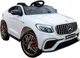 Vaikiškas elektromobilis MERCEDES BENZ GLC 63S, odinė sėdynė, 4x4, minkšti EVA ratai