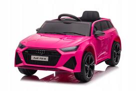 Vaikiškas elektrinis automobilis Audi RS6 GT su EVA ratais, rožinis