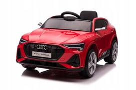 Vaikiškas elektromobilis Audi e-tron 4x4, 180 W, odinės sėdynės, EVA ratai, raudonas