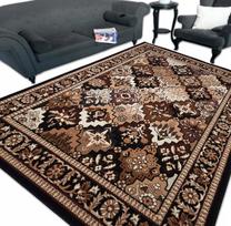 Kilimas 200x300 cm, Shiraz, bronzinė ir bordo, įvairūs raštai