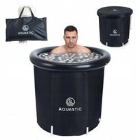 Ledinė vonia AQUASTIC Yeti, juoda, didelė, lengvai sumontuojama