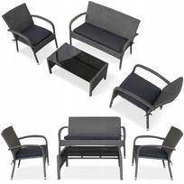 Lauko baldų komplektas SAN MARINO: sofa ir foteliai, technoratanas