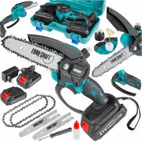 Belaidis grandininis pjūklas, automatinis grandinės tepimas, 2 grandinės, 15 cm