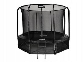 Sodo batutas Jumpi 374 cm, juodas, su vidiniu tinklu