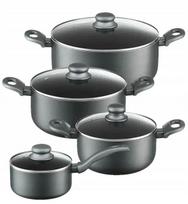 Puodų rinkinys su dangčiais AMBITION GRAPHITE 20, 24, 28 cm + 16 cm troškintuvas