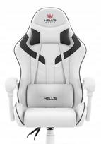 Žaidimų kėdė Hell's Chair HC-1007 2.0, balta, su pasukamu mechanizmu