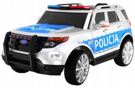 Policinis vaikiškas elektromobilis visureigis su šviesomis, sirena ir garsiakalbiu