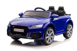 Elektromobilis vaikams Audi TT RS su LED žibintais, nuotolinio valdymo pultu, EVA ratais ir odine sėdyne