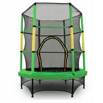 Vaikiškas batutas Just Fun, 140 cm, žalias-geltonas, namams ir sodui
