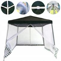 Sodo paviljonas 2,4x3 m su 4 sienelėmis ir tinkleliu nuo uodų