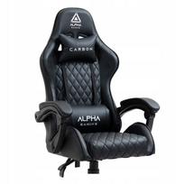 Žaidimų kėdė ALPHA, juoda, biuro, pasukama