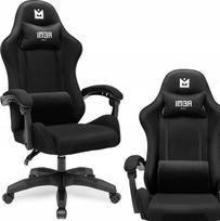 Žaidimų kėdė IMBA SEAT Strider, juoda, ergonomiška