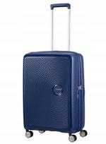 Vidutinio dydžio lagaminas American Tourister Soundbox, tamsiai mėlynas