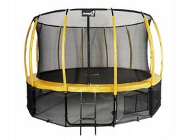 Sodo batutas Jumpi 435 cm Maxy Comfort Plus, geltonas, su vidiniu tinklu S
