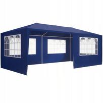 Sodo paviljonas 3x6 m, mėlynas, su 6 sienelėmis