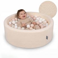 Sausas baseinas su kamuoliukais TEDDY Boucle, 200 vnt., kreminis, vaikams