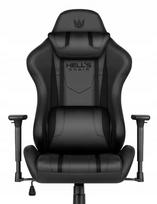 Žaidimų kėdė Hell's Chair HC-1013, juoda zomša, sukamasis mechanizmas