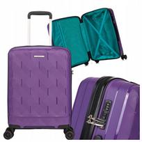 Vidutinio dydžio lagaminas su ratukais, 24", polipropilenas, Capri, violetinis