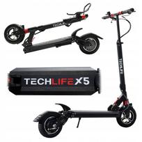 Elektrinis paspirtukas TECHLIFE X5 V2, lengvas, sulankstomas