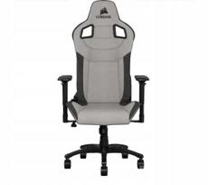 Žaidimų kėdė Corsair T3 Rush, šviesiai pilka, tekstilė