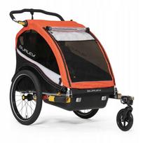 Vaikų priekaba Burley Cub X, dviems vaikams, raudona