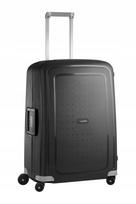 Vidutinio dydžio Samsonite S'cure lagaminas, 69 cm, 79 l, juodas, kietas polipropilenas