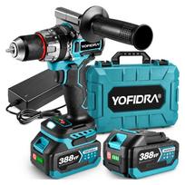 Smūginis suktuvas YOFIDRA, 18 V, 94 Nm, 13 mm, bešepetėlinis, 2 greičių, su LED