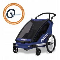 Dviračio priekaba FUXTEC FX-FA1-SET-BLUE su bėgimo ratu