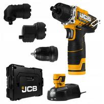 Akumuliatorinis suktukas JCB 12DD, 12 V, 2 x 2,0 Ah, lagaminas L-Boxx, 30 Nm