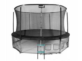 Sodo batutas Jumpi 435 cm, juodas, su vidiniu tinklu