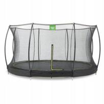 Įžemintas batutas EXIT Silhouette 427 cm su apsauginiu tinklu, juodas