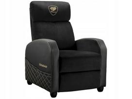 Žaidimų sofa COUGAR Elite, juoda ir auksinė
