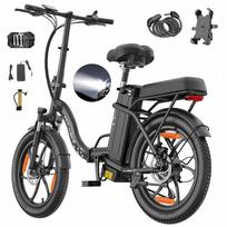 Elektrinis dviratis WITAMBIKE 250W, 16Ah, Shimano, juodas, 100 km