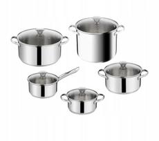 Puodų rinkinys TEFAL Daily Cook H054AS55, nerūdijantis plienas, indukcijai, 10 dalių