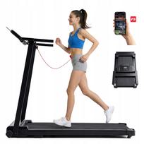 Elektrinis bėgimo takelis su programėle, 12 km/h, didelis ekranas, tylus, 120 kg, 3,5°