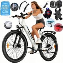 Elektrinis dviratis ZAZAWORK C28, 250W, 36V, 20Ah, 120 km, 25 km/val., baltas, 120 kg