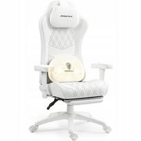 Žaidimų kėdė DOWINX, ergonomiška, su masažu ir šildymu, balta